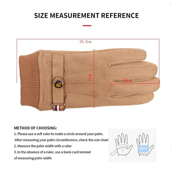 Men's Winter Gloves Suede Warm Split Finger Gloves - foxberryparkproducts