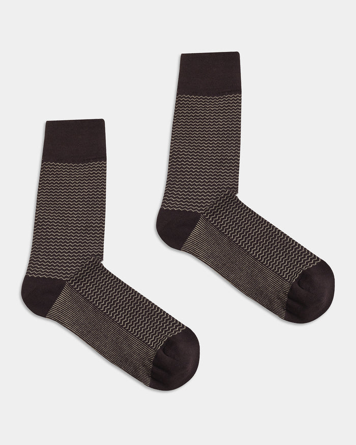 Mercerised Cotton Crew Length Socks Pack of 3 - Waldemar