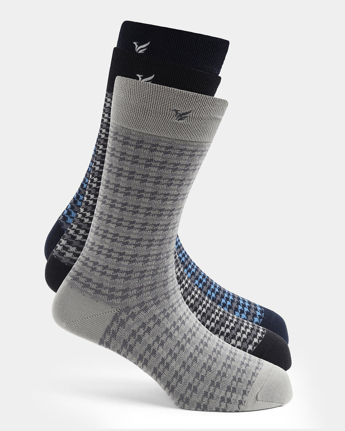 Mercerised Cotton Crew Length Socks Pack of 3 - Waltraud