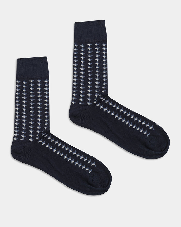 Mercerised Cotton Crew Length Socks Pack of 3 - Waushal