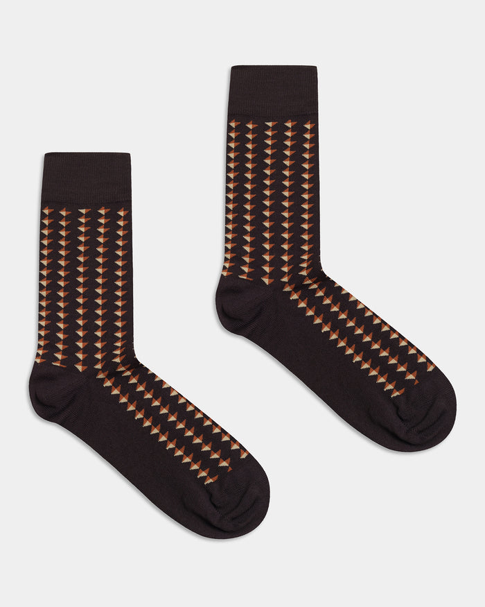 Mercerised Cotton Crew Length Socks Pack of 3 - Waushal
