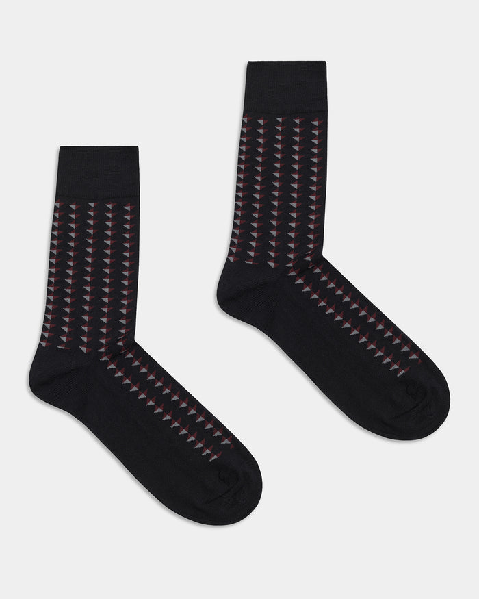 Mercerised Cotton Crew Length Socks Pack of 3 - Waushal