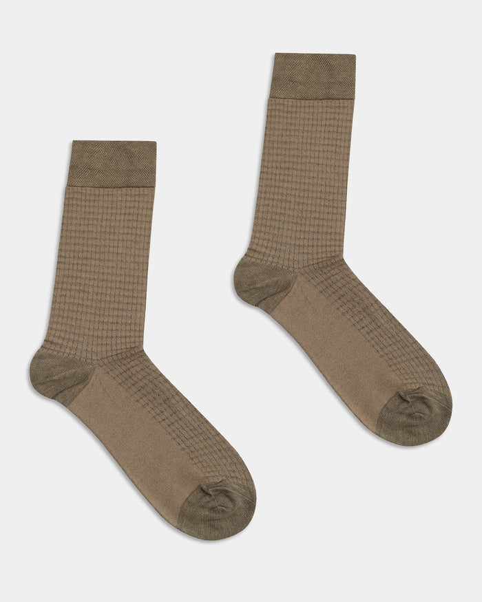 Mercerised Cotton Crew Length Socks Pack of 3 - Wendelian