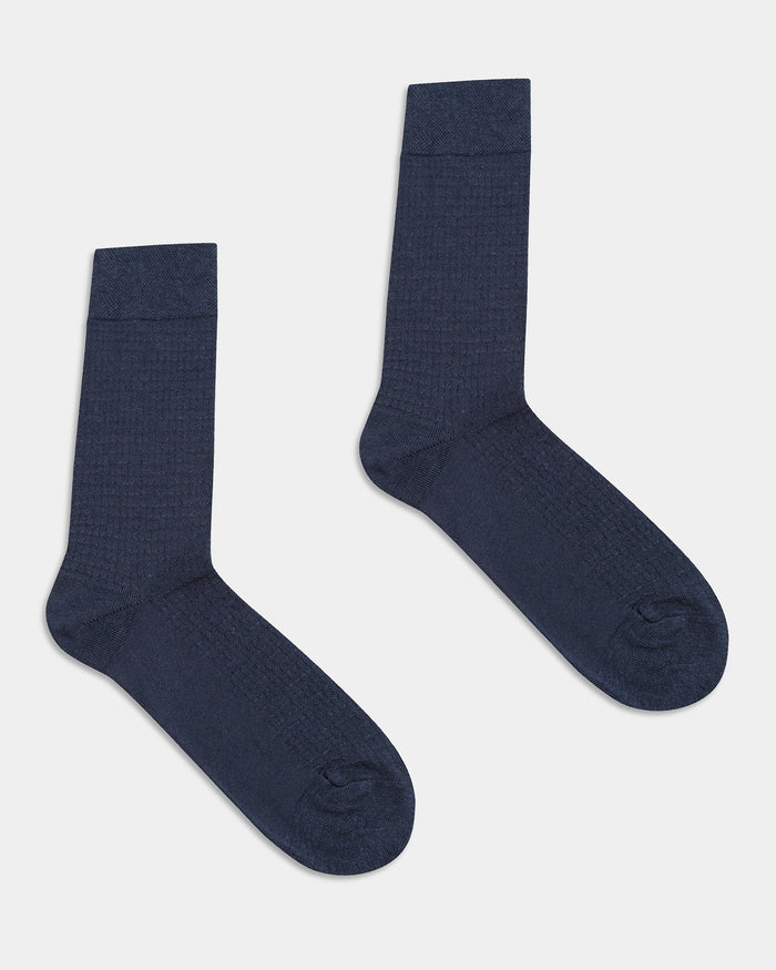 Mercerised Cotton Crew Length Socks Pack of 3 - Wendelian