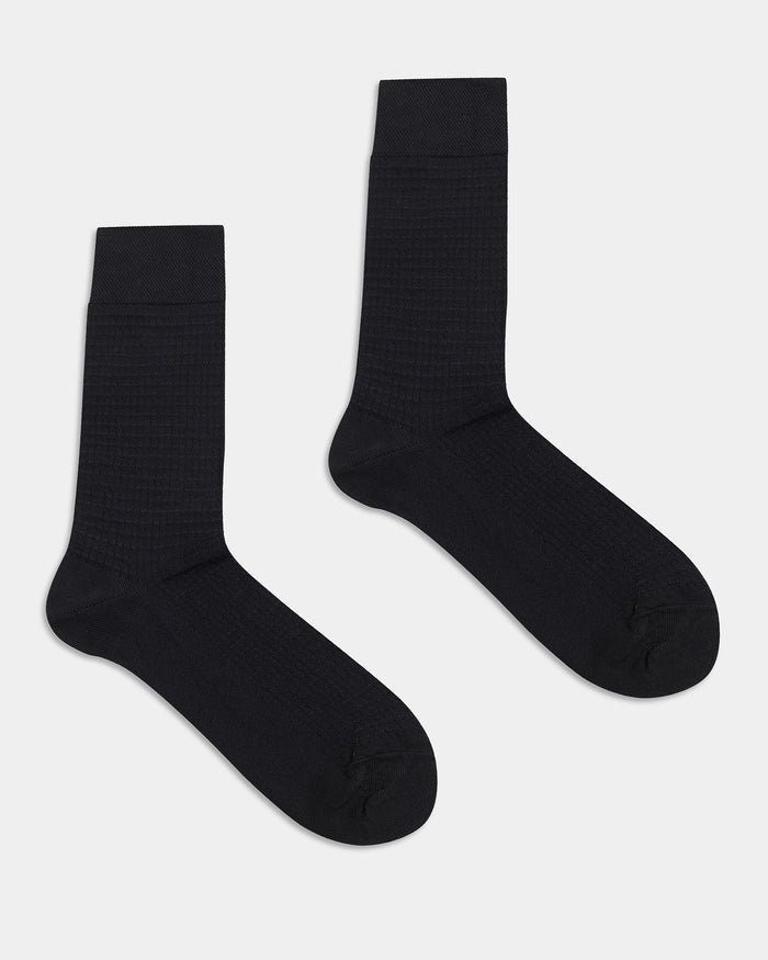 Mercerised Cotton Crew Length Socks Pack of 3 - Wendelian