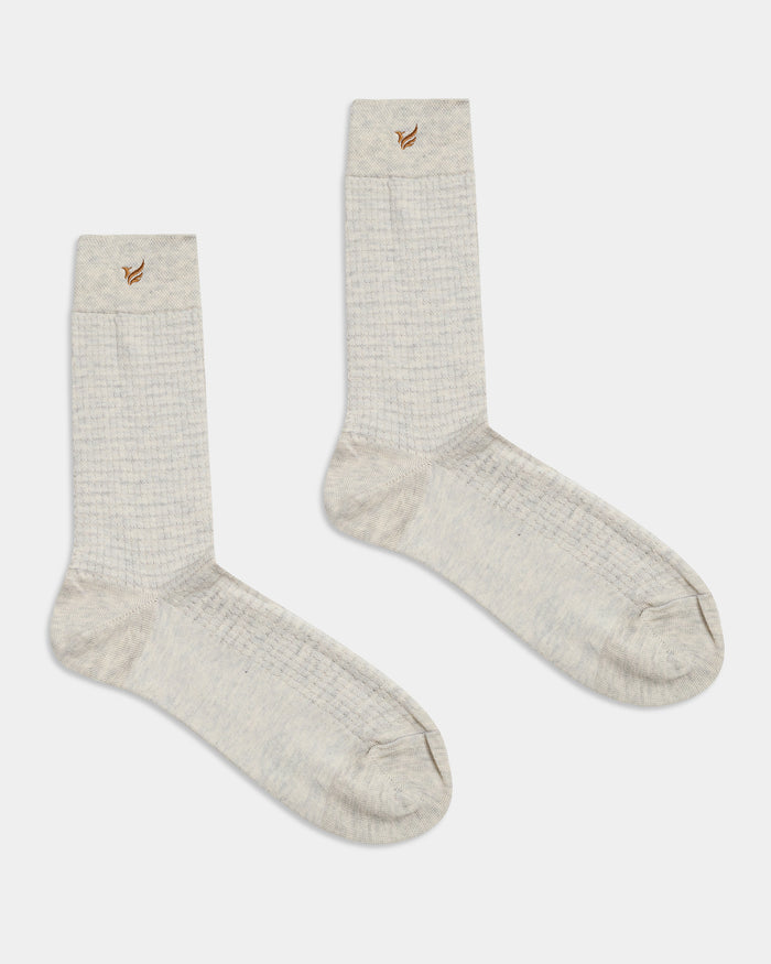 Mercerised Cotton Crew Length Socks Pack of 3 - Wendelin