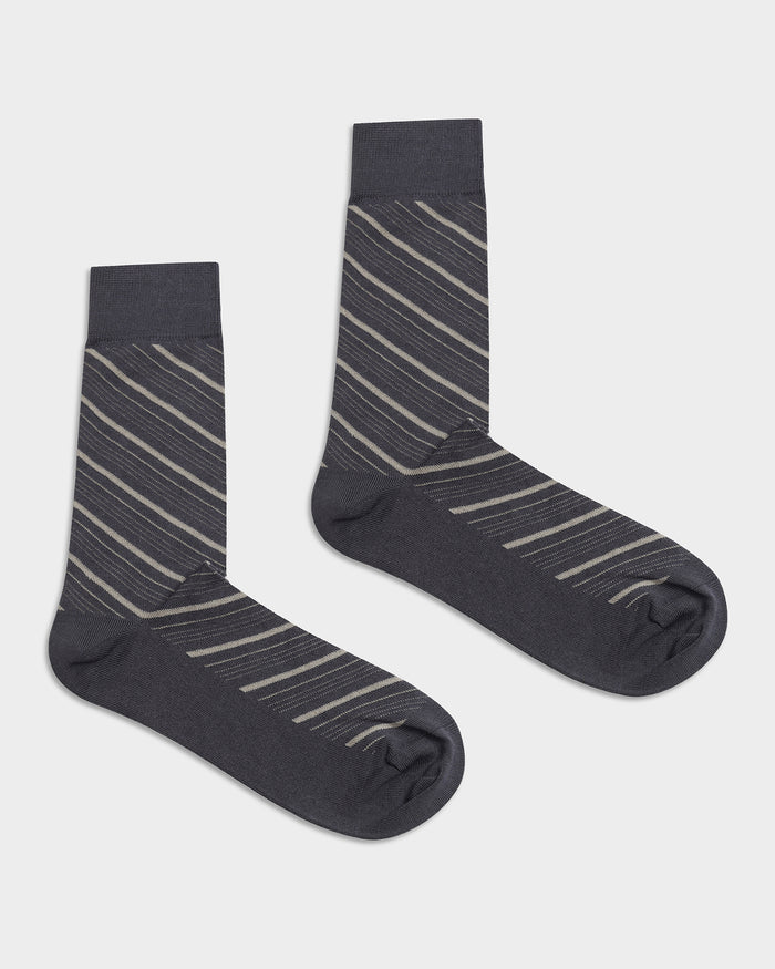 Mercerised Cotton Crew Length Socks Pack of 3 - Wenzeel