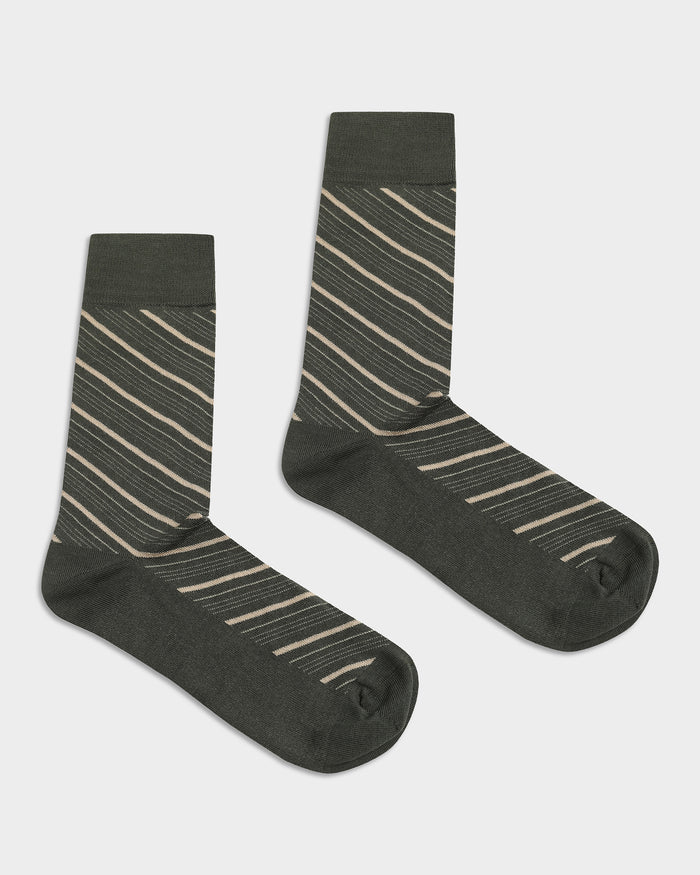 Mercerised Cotton Crew Length Socks Pack of 3 - Wenzeel