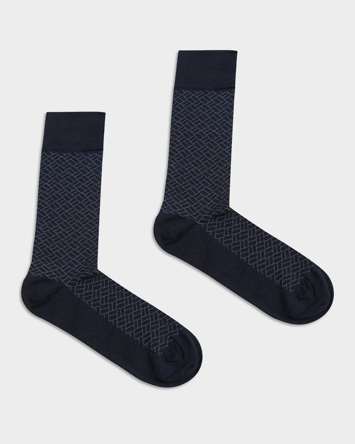 Mercerised Cotton Crew Length Socks Pack of 3 - Wiebke