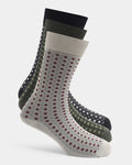 Mercerised Cotton Crew Length Socks Pack of 3 - Wieslawa
