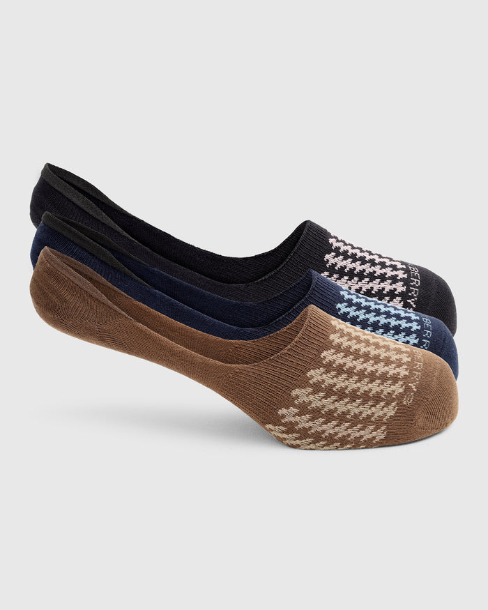 Mercerised Cotton Sneaker Socks Pack of 3 - Ware