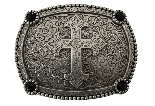 M&F Western Floral Cross Buckle