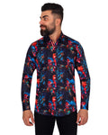 Midnight Sky Print Pure Cotton Shirt-Makrom