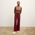 front image of a woman wearing the milo jean in berry jam | Lead