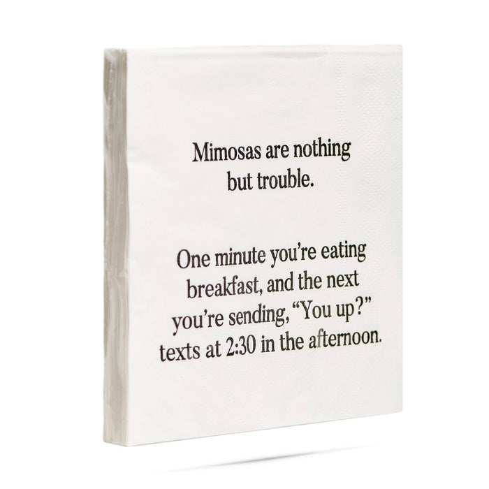 Mimosas are nothing but trouble funny Cocktail Napkins