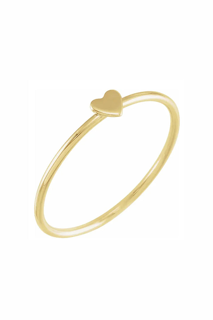 Mini Heart Ring - 14k Yellow Gold