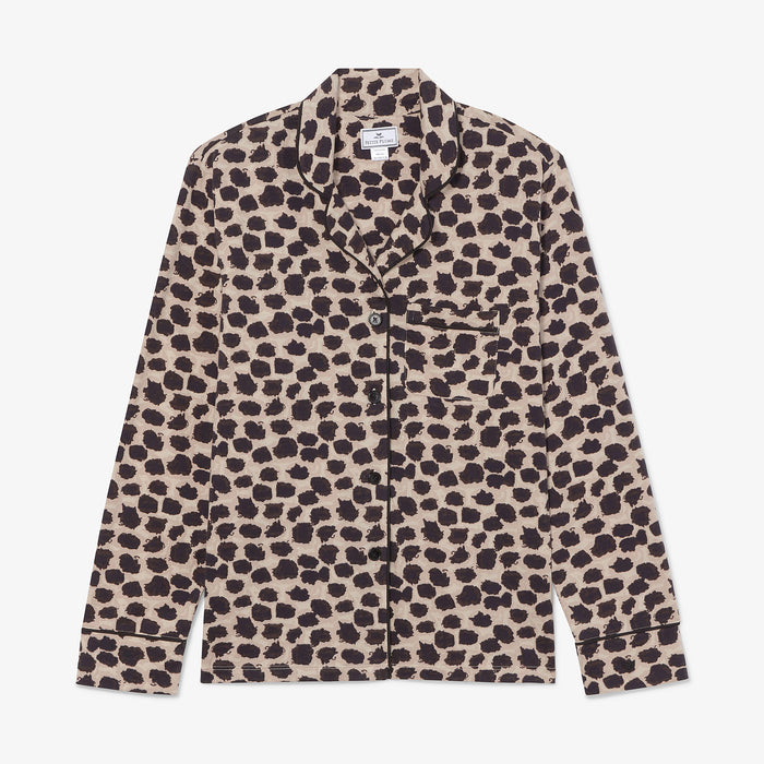 Packshot image of the Petite Plume x M.M. Long Sleeve Short Set in Sahara Print