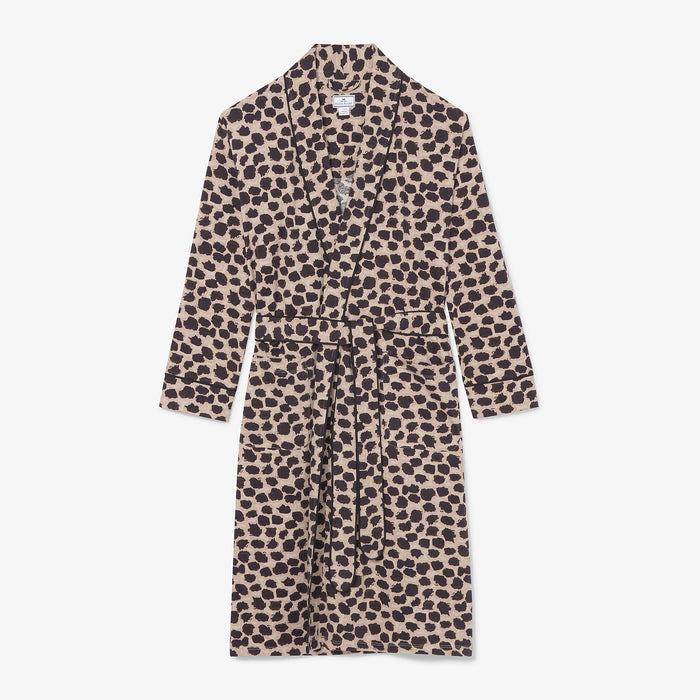 Packshot image of the Petite Plume x M.M. Luxe Pima Robe in Sahara Print