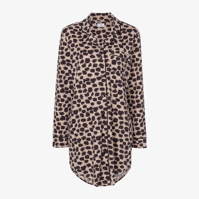Packshot image of the Petite Plume x M.M. Pima Nightshirt in Sahara Print