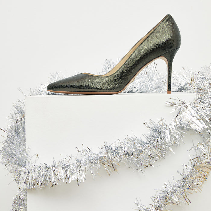 Packshot image of the sarah flint perfect pump in cypress crackle