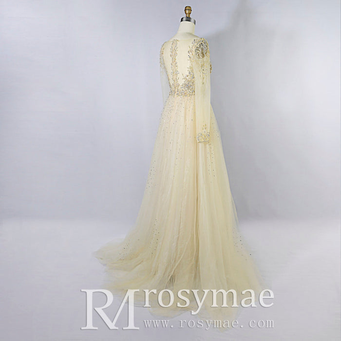 Modest V-neck Mother of The Bride Dresses with Long Sleeves - Rosymae