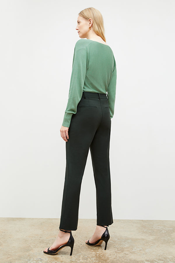 Front image of a woman wearing the monica top in spring green | Exclude | Grid Hover