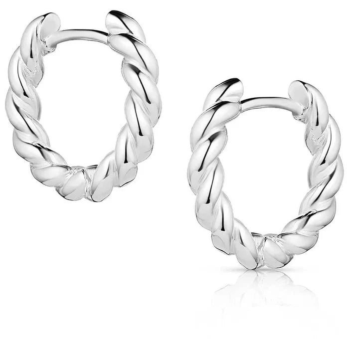 Montana Silversmiths Braided Elegance Hoop Earrings