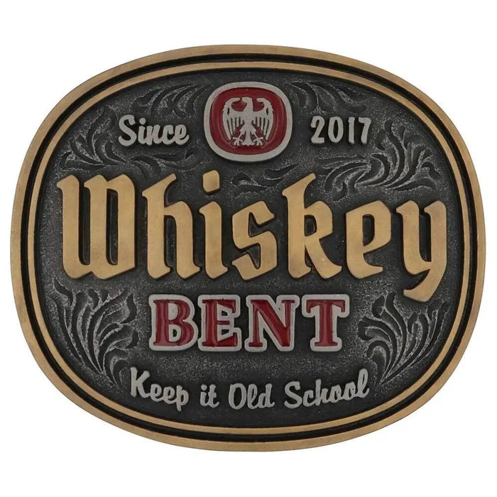 Montana Silversmiths Keep it Old School Whiskey Bent Buckle