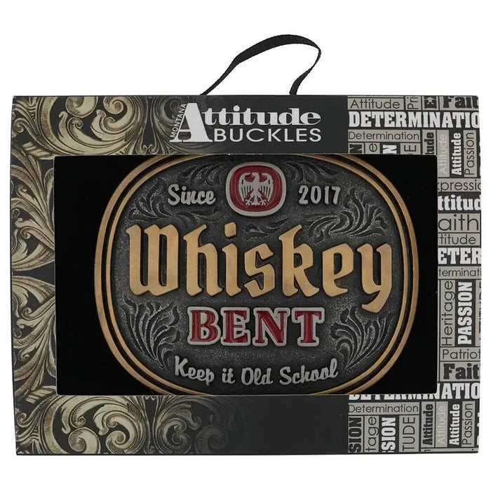 Montana Silversmiths Keep it Old School Whiskey Bent Buckle