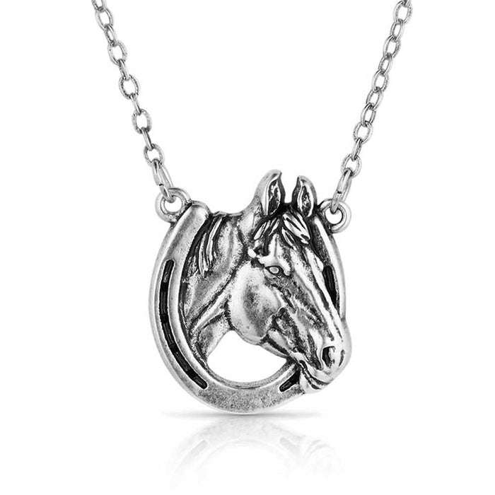 Montana Silversmiths Lucky Horsehead Pendant Necklace