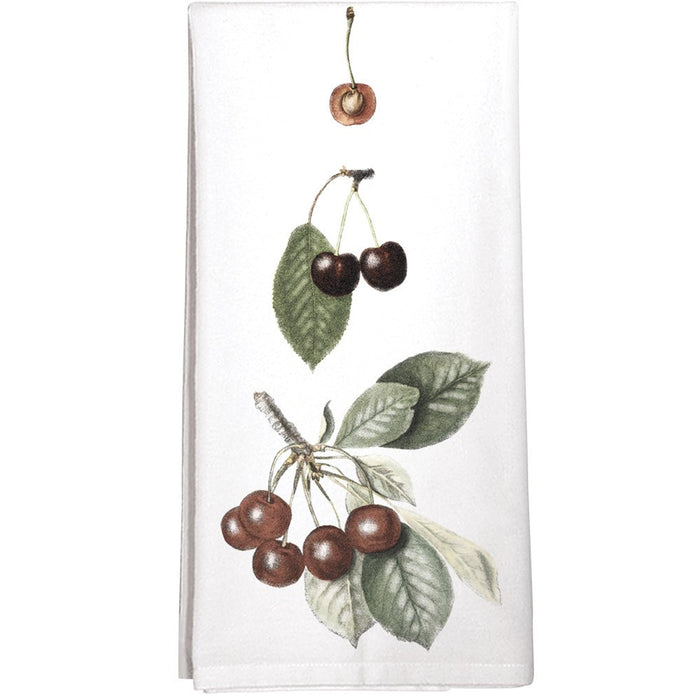 Montgomery Street Cherries Cotton Flour Sack Dish Towel