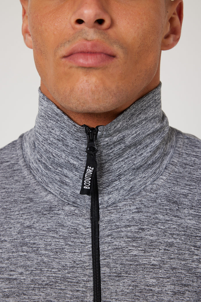 Moreton Gym Shorts, Quarter-Zip Top & T-Shirt Set - Grey