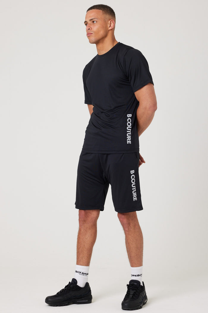 Moreton Gym Shorts, Quarter-Zip Top & T-Shirt Set - Navy