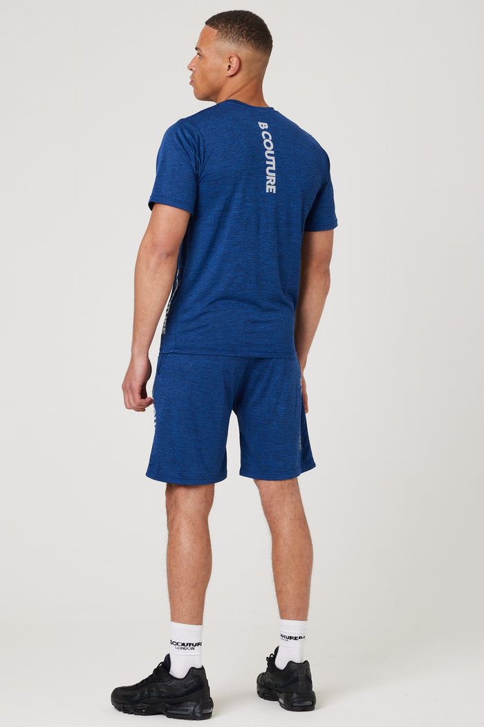 Moreton Gym Shorts, Quarter-Zip Top & T-Shirt Set - Navy