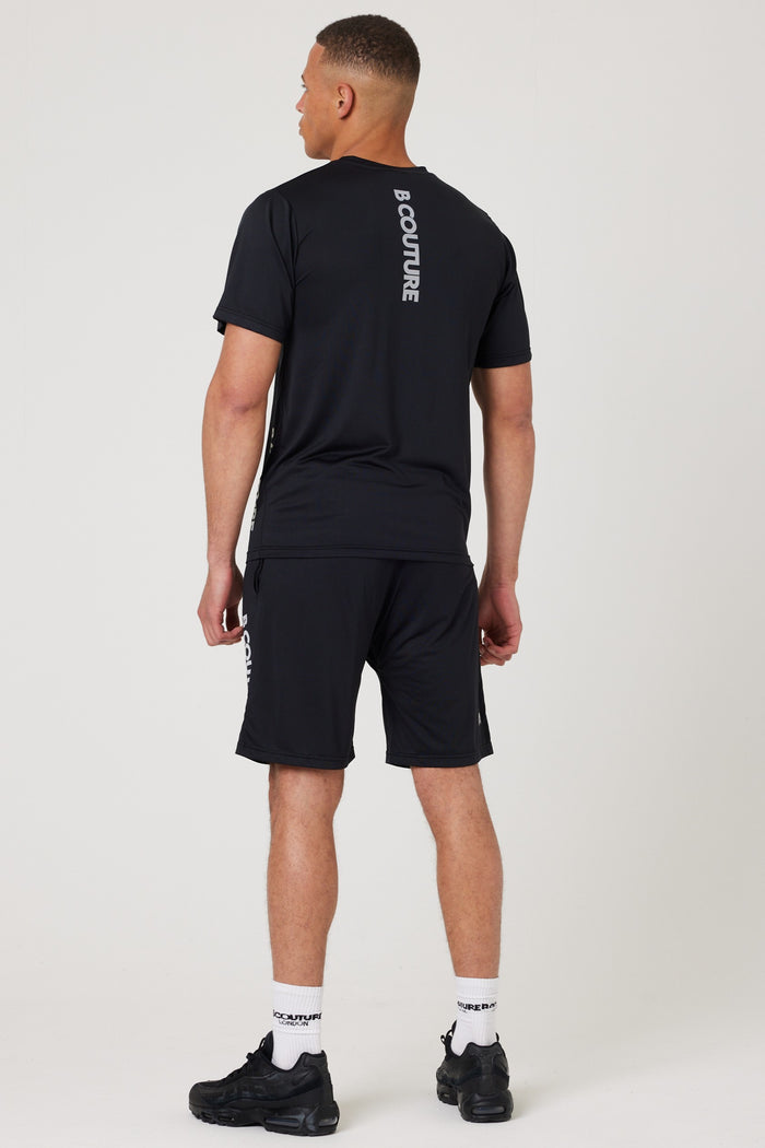 Moreton Gym Shorts, Quarter-Zip Top & T-Shirt Set - Navy