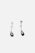 Muracho Glass Silver & Black Earrings image 0
