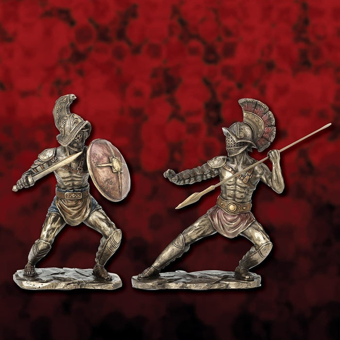 Murmillo Gladiator Weilding Hasta Statue