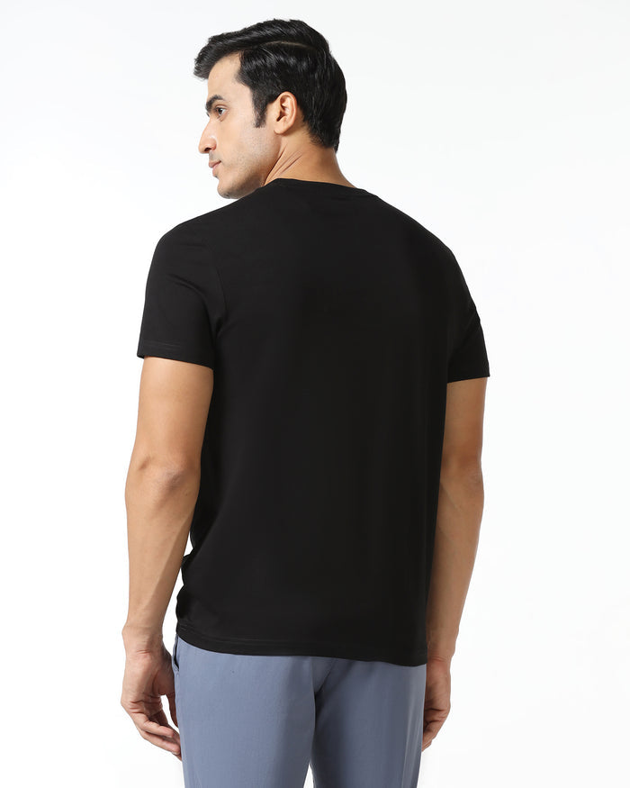 Must Haves Black Crew Neck Solid T-Shirt - Twin