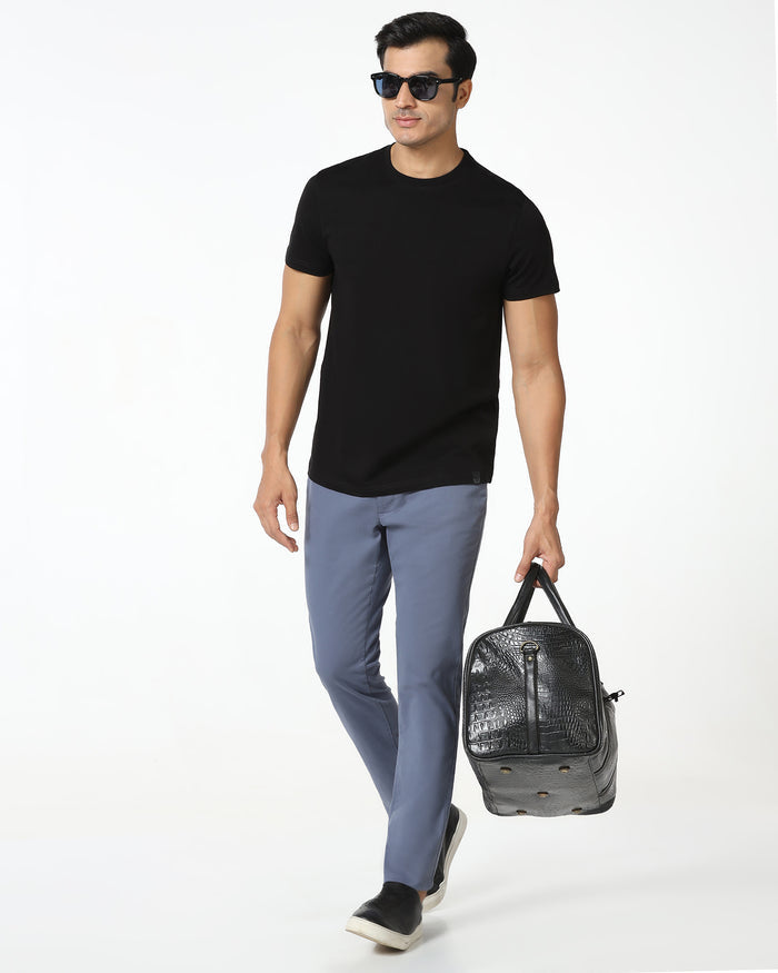 Must Haves Black Crew Neck Solid T-Shirt - Twin