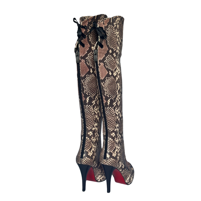 Natural Python Over the Knee Stiletto