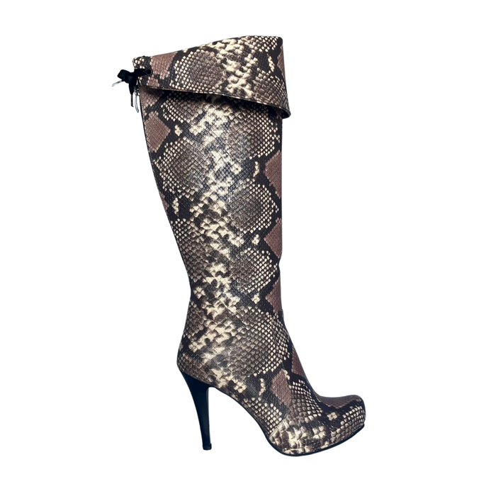 Natural Python Over the Knee Stiletto