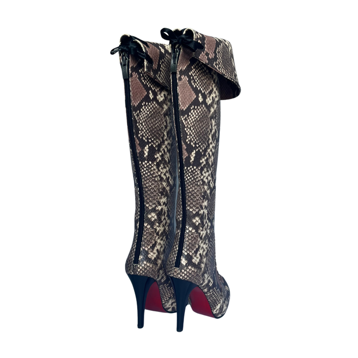 Natural Python Over the Knee Stiletto