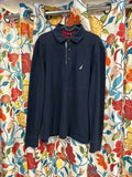 Nautica dark blue polo crewneck