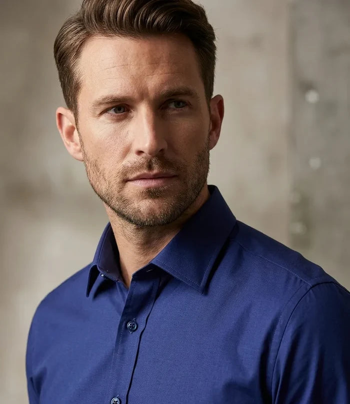 Navy Classic Single Cuff Men's Shirt