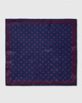 Navy Printed Pocket Square - Winifred