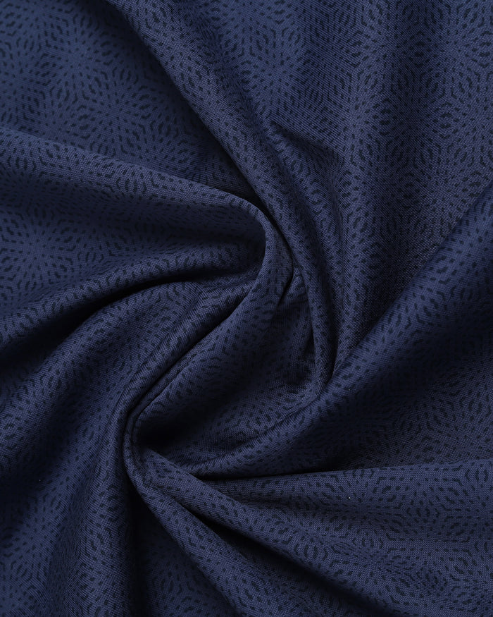 Navy Printed Polo - Peter