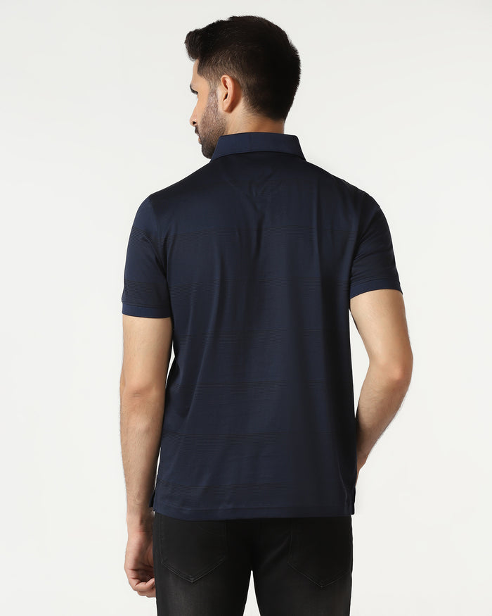 Navy Stripe Polo - Tip