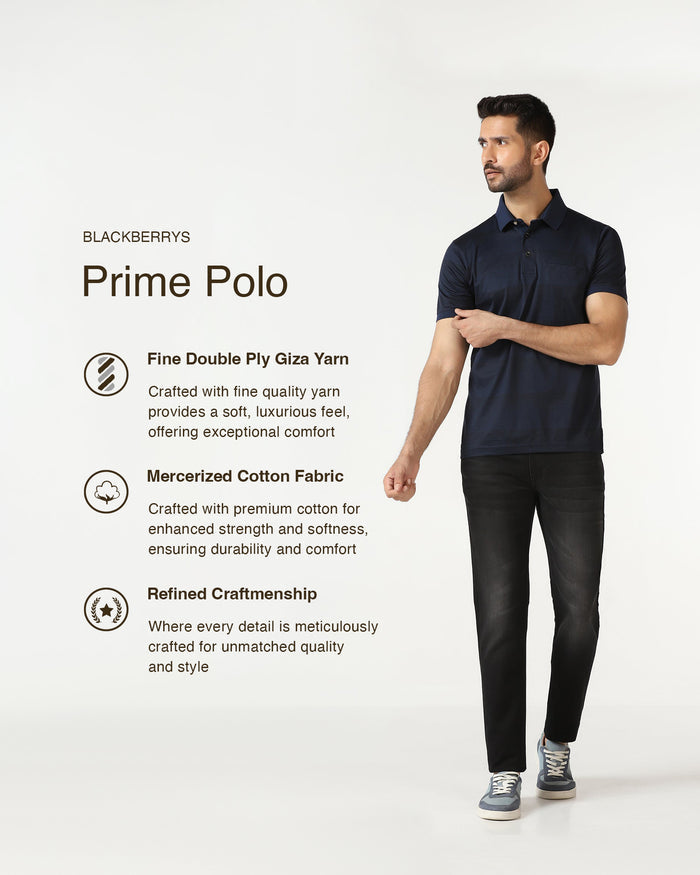 Navy Stripe Polo - Tip