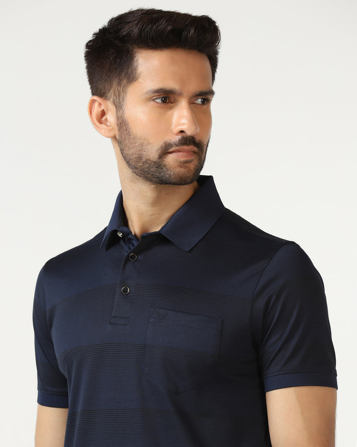 Navy Stripe Polo - Tip