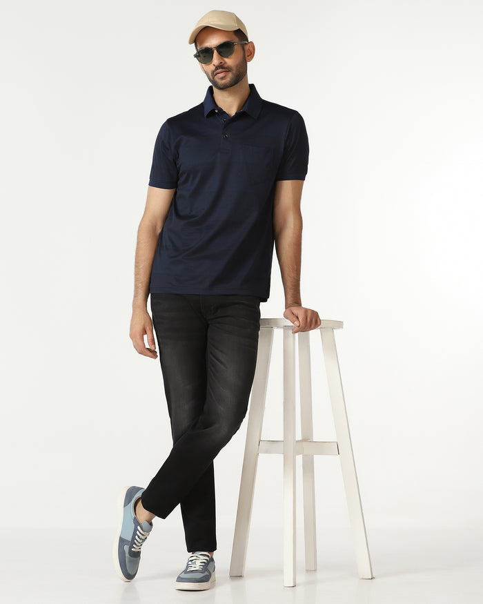 Navy Stripe Polo - Tip